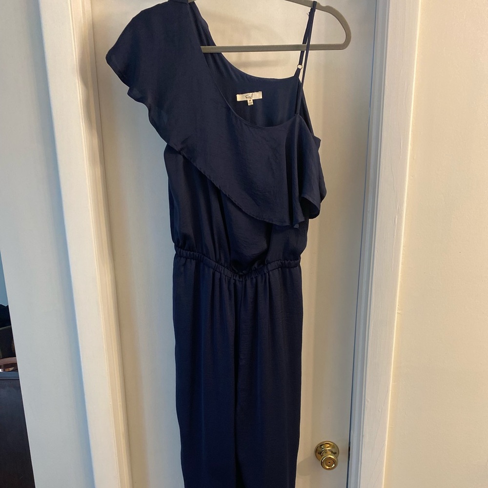 Navy Silk Jumpsuit